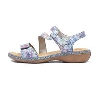 Rieker Women's Damen 659c7 Sandalen Sandal (Blue Multi, UK Footwear Size System, Adult, Women, Numeric, Medium, 6.5)