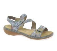 Rieker Sphere Womens Riptape Sandals - EU 41, Light Blue