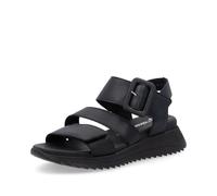Rieker Sport Black Hook & Loop Sandals for Ladies | Rieker Sport W2950-00 Colour: Black, Size: EU 38 / UK 5