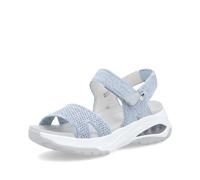 Rieker Sport Blue Hook & Loop Sandals for Ladies | Rieker Sport W3152-10 Colour: Blue, Size: EU 39 / UK 6