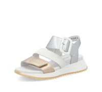 Rieker Sport Gold Hook & Loop Sandals for Ladies | Rieker Sport W2950-90 Colour: Metallic, Size: EU 42 / UK 8