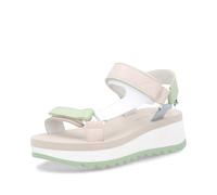 Rieker Sport Multi Hook & Loop Sandals for Ladies | Rieker Sport W3051-90 Colour: Metallic, Size: EU 39 / UK 6