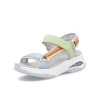 Rieker Sport Multi Hook & Loop Sandals for Ladies | Rieker Sport W3151-90 Colour: Metallic, Size: EU 36 / UK 3.5