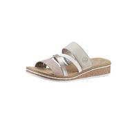 Rieker Strappy Velcro Mules Beige Multi