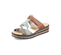Rieker Strappy Wedge Mules Multi