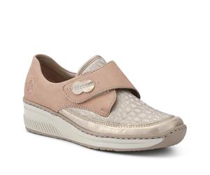 Rieker Stretchy Leather Touch-Fasten Trainers - Size