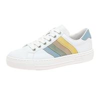 Rieker Stripe Womens Trainers - White, UK 3.5