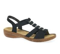Rieker Trim Sling Womens Sandals - Pacific (62850-14) - UK 4 / EU 37