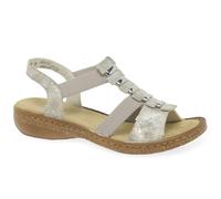 Rieker Trim Womens Sling Back Sandals 5 UK Rose Metallic