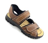 Rieker Tristam Mens Riptape Fastening Sandals 8 Tobacco/Black