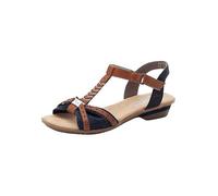 Rieker Two-Tone Look Velcro Strap Sandals Brown Multi