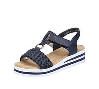 Rieker Women's V0268 Open Toe Sandals, Blau, 6.5 UK