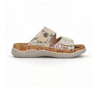 Rieker V0300 Womens Leather Touch Fasten, Press Stud Multi Cross Strap Sandals