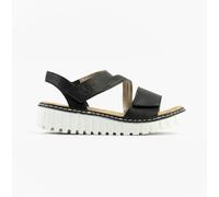 Women's Rieker V1364-00 Womens Sandals Black - Size: 7.5