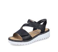 Rieker V1364 Double Strap Sandal 8 Black