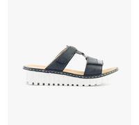 Rieker V1396 Womens Comfort Casual Slip-On Sandals-Blue