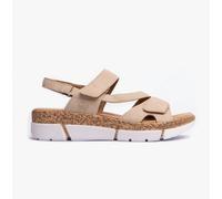 Rieker V2366 Womens Synthetic Touch Fasten Breathable Casual Beige Sandals