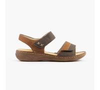 Rieker V2860 two tone denim and navy blue walking sandals (Brown, UK Footwear Size System, Adult, Women, Numeric, Medium, 6)