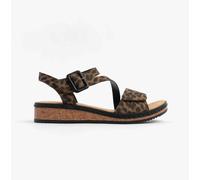 Rieker Multi Hook & Loop Sandals for Ladies | Rieker V3660-90 Colour: Metallic, Size: EU 37 / UK 4