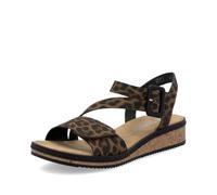 Rieker Multi Hook & Loop Sandals for Ladies | Rieker V3660-90 Colour: Metallic, Size: EU 39 / UK 6