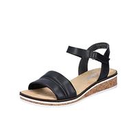 Rieker Women's V3661 Sandal, Schwarz, 8 UK