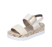 Rieker V3950 Womens Comfort Casual Buckle -Beige