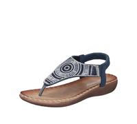 Rieker V7561, Women's Flip Flops, Blue, 37 EU