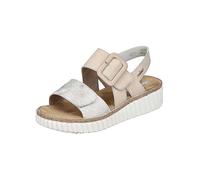 Rieker Velcro Fastening Large Buckle Sandals Light Beige