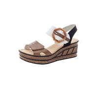 Rieker Gift Womens Wedge Heel Sandals 3.5/36 Beige Combi