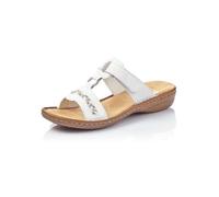 Rieker 60888-80 White Womens Comfortable Sandals in a Plain Man-made in Size 36
