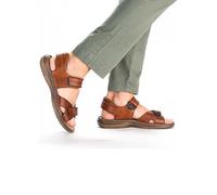 Rieker Velcro Strap Sandals Light Brown