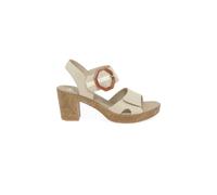 Rieker 'vital' Heeled Sandals In Cream Cream 5