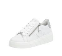 Rieker W0505-80 WHITE LEATHER Womens trainers in a Plain Leather in Size 41