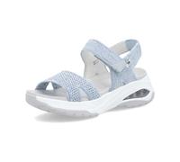 Rieker W3152 Women's Trekking Sporty Sandals with Straps in Knitted Look, blue, 6 UK