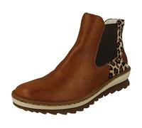 Rieker Weave Womens Chelsea Boots 3.5 UK Brown