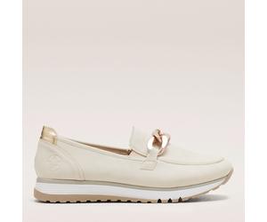 Rieker Wedge Loafer with Chain BEIGE SIZE 3 1/2