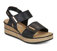 Rieker Wedge sandals 63781-00 in Black 4