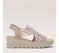 Rieker Wedge Sandals CREAM SIZE 3 1/2