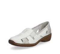 Rieker White Elasticated Shoes for Ladies | Rieker 41385-80 Size: EU 38 / UK 5, Colour: White