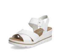 Rieker White Hook & Loop Sandals for Ladies | Rieker 67463-80 Size: EU 40 / UK 6.5, Colour: White