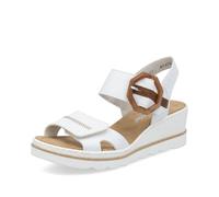 Rieker White Hook & Loop Sandals for Ladies | Rieker Colour: White, Size: EU 41 / UK 7.5