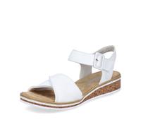 Rieker White Hook & Loop Sandals for Ladies | Rieker V3691-80 Colour: White, Size: EU 40 / UK 6.5