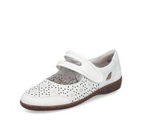Rieker White Hook & Loop Shoes for Ladies | Rieker 47675-80 Colour: White, Size: EU 39 / UK 6