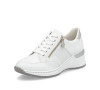 Rieker White Zip Shoes for Ladies | Rieker N4322-80 Colour: White, Size: EU 36 / UK 3.5