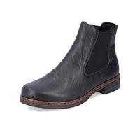 Rieker Women Ankle Boots 75170, Ladies Chelsea Boots,Low Boots,Half Boots,Bootie,Slip Boot,Flat,Black (Schwarz / 00),37 EU / 4 UK