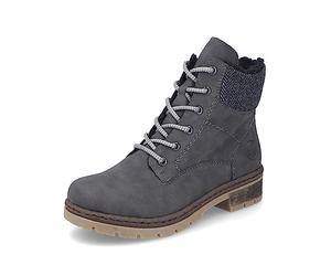 Rieker Women Ankle Boots Y7424, Ladies Lace-up Ankle Boot,Low Boots,Chukka Boot,Short Boots,lace-up Boot,Grey (grau / 45),38 EU / 5 UK