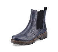 Rieker Women Ankle Boots Z3561, Ladies Chelsea Boots,Low Boots,Half Boots,Bootie,Slip Boot,Flat,Blue (Blau / 14),42 EU / 8 UK