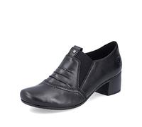 Rieker Women Court Shoes 41657, Ladies High-Front Court Shoes,Closed high Heels,College Pumps,high Closed,Comfortable,Black (Schwarz / 00),40 EU / 6.5 UK