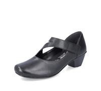 Rieker Women Court Shoes 41793, Ladies Slingback Court Shoes,Slingback,Ankle Strap,Leather,Comfortable,Black (Schwarz / 02),37 EU / 4 UK