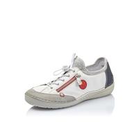 Rieker Women Lace-Up Shoes 52563, Ladies Comfort Shoes,Comfort Low Shoe,Laces,Comfortable,White (Weiss Kombi / 40),41 EU / 7.5 UK